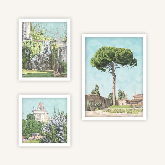 Rome art print trio bundle
