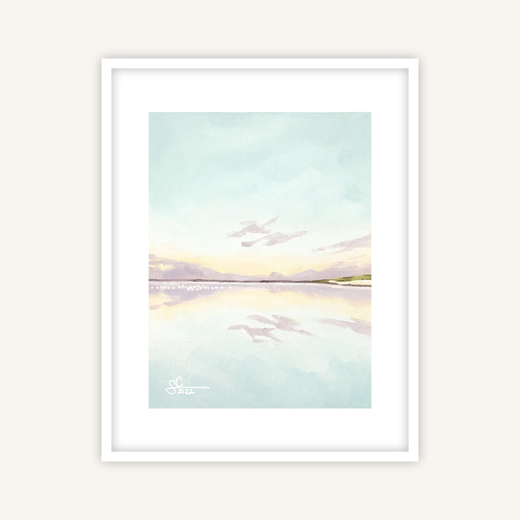 Dutch coast at blue hour, fine art print